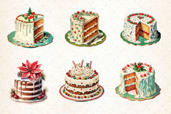 Christmas Cake Clipart Bundle 9 - CraftNest - Digital Crafting and Art