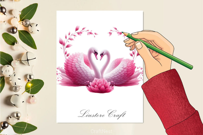 Swan Couple Clipart Bundle - CraftNest - Digital Crafting and Art