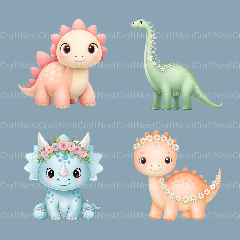 Baby Dinosaurs 1 Clipart Bundle - CraftNest - Digital Crafting and Art