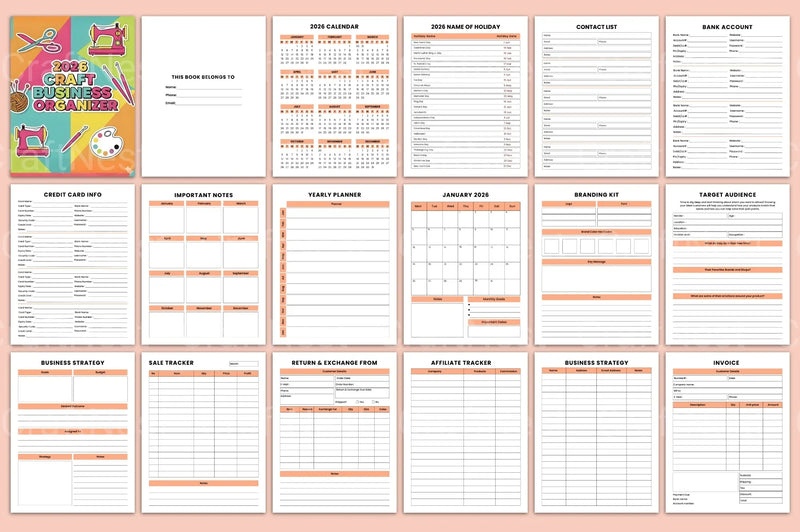Craft Business Organizer for Efficient Management - CraftNest - Digital Crafting and Art