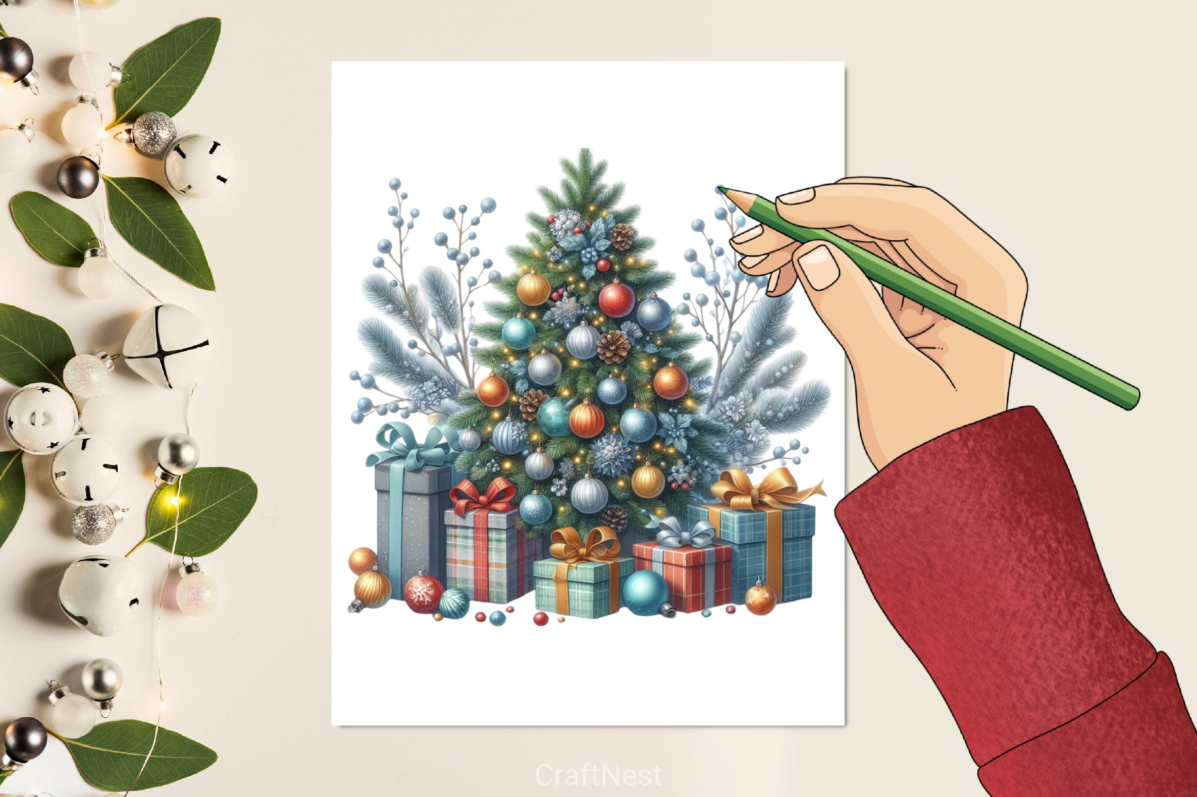 Christmas Tree Balls Clipart Bundle - CraftNest - Digital Crafting and Art