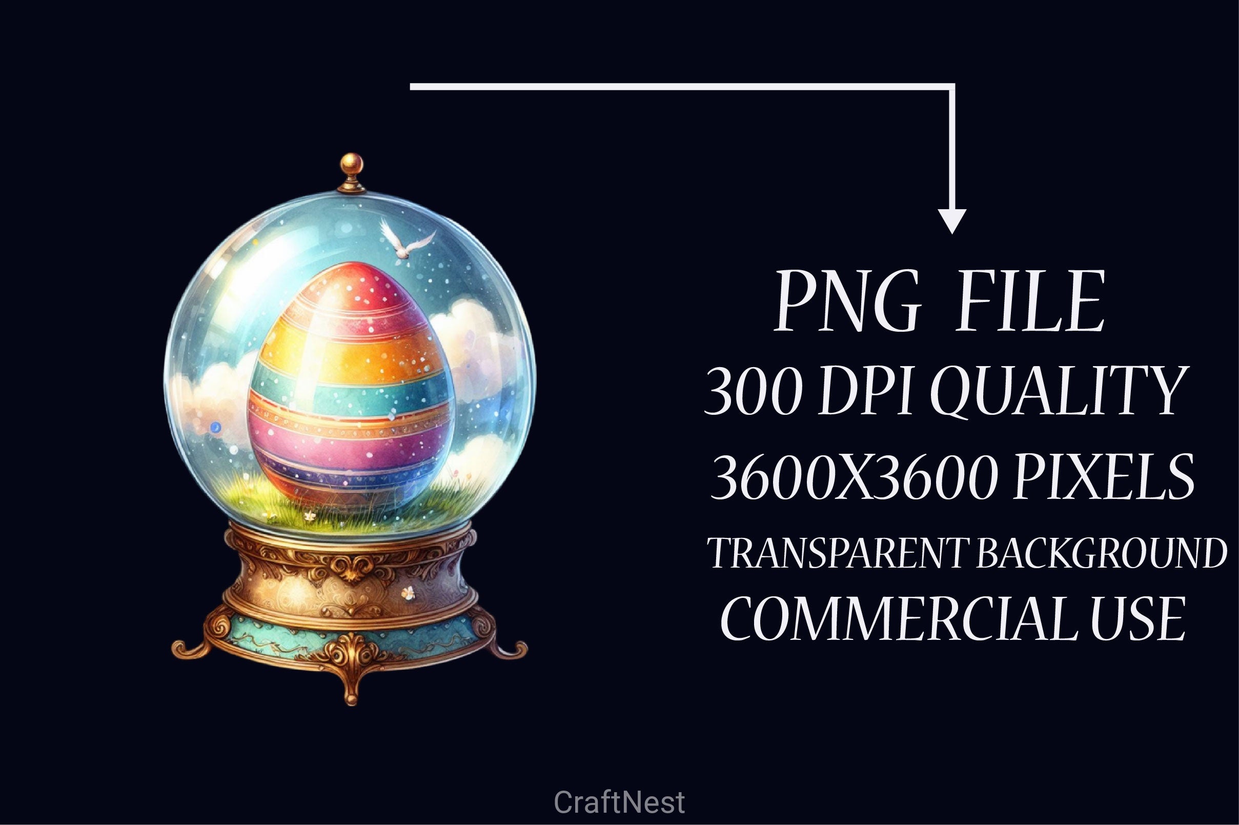 Easter Snow Globe Clipart Bundle - CraftNest - Digital Crafting and Art