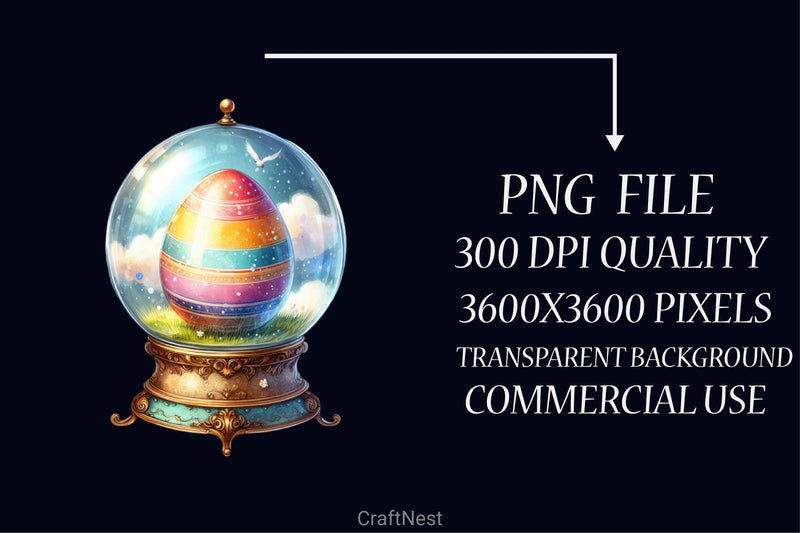 Easter Snow Globe Clipart Bundle - CraftNest - Digital Crafting and Art