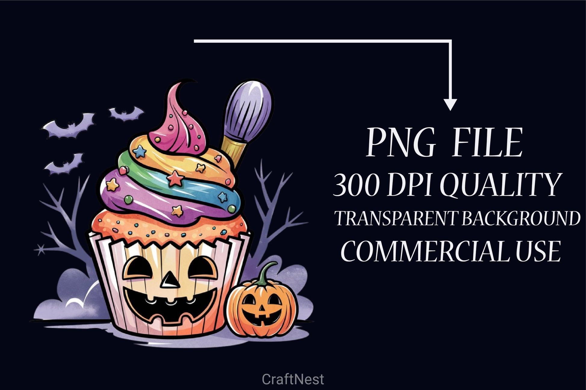 Spooky Cupcake Clipart Bundle - CraftNest - Digital Crafting and Art