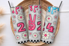 3D Inflated New Year Tumbler Bundle 5 - CraftNest - Digital Crafting and Art