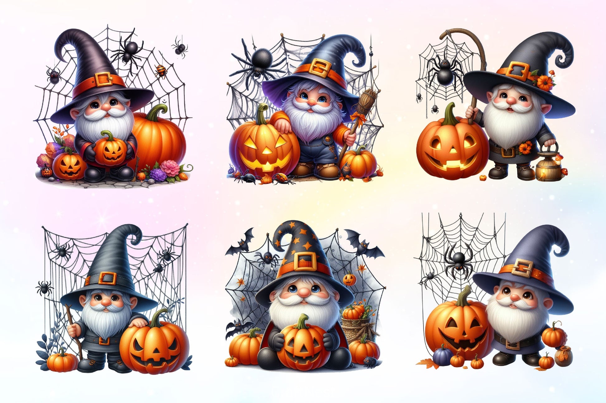 Cute Halloween Gnome Clipart Bundle - CraftNest - Digital Crafting and Art
