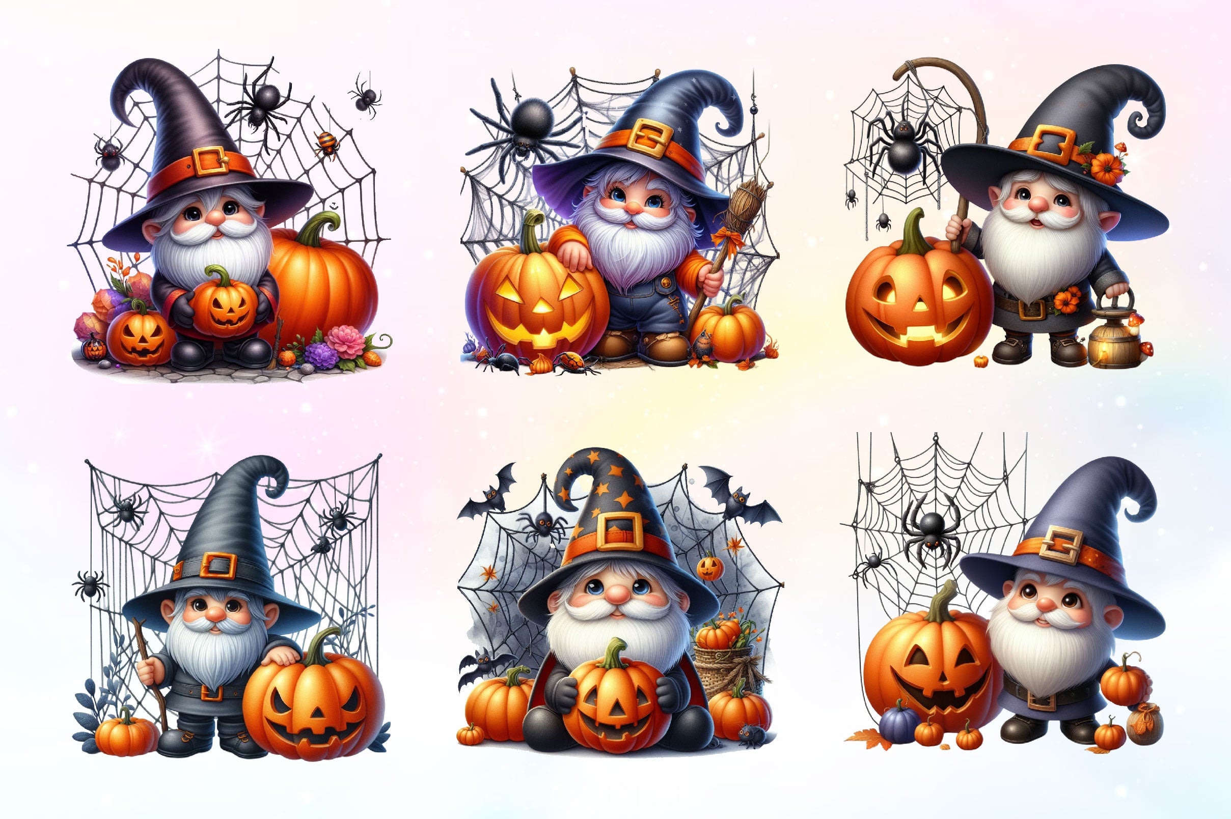 Cute Halloween Gnome Clipart Bundle - CraftNest - Digital Crafting and Art