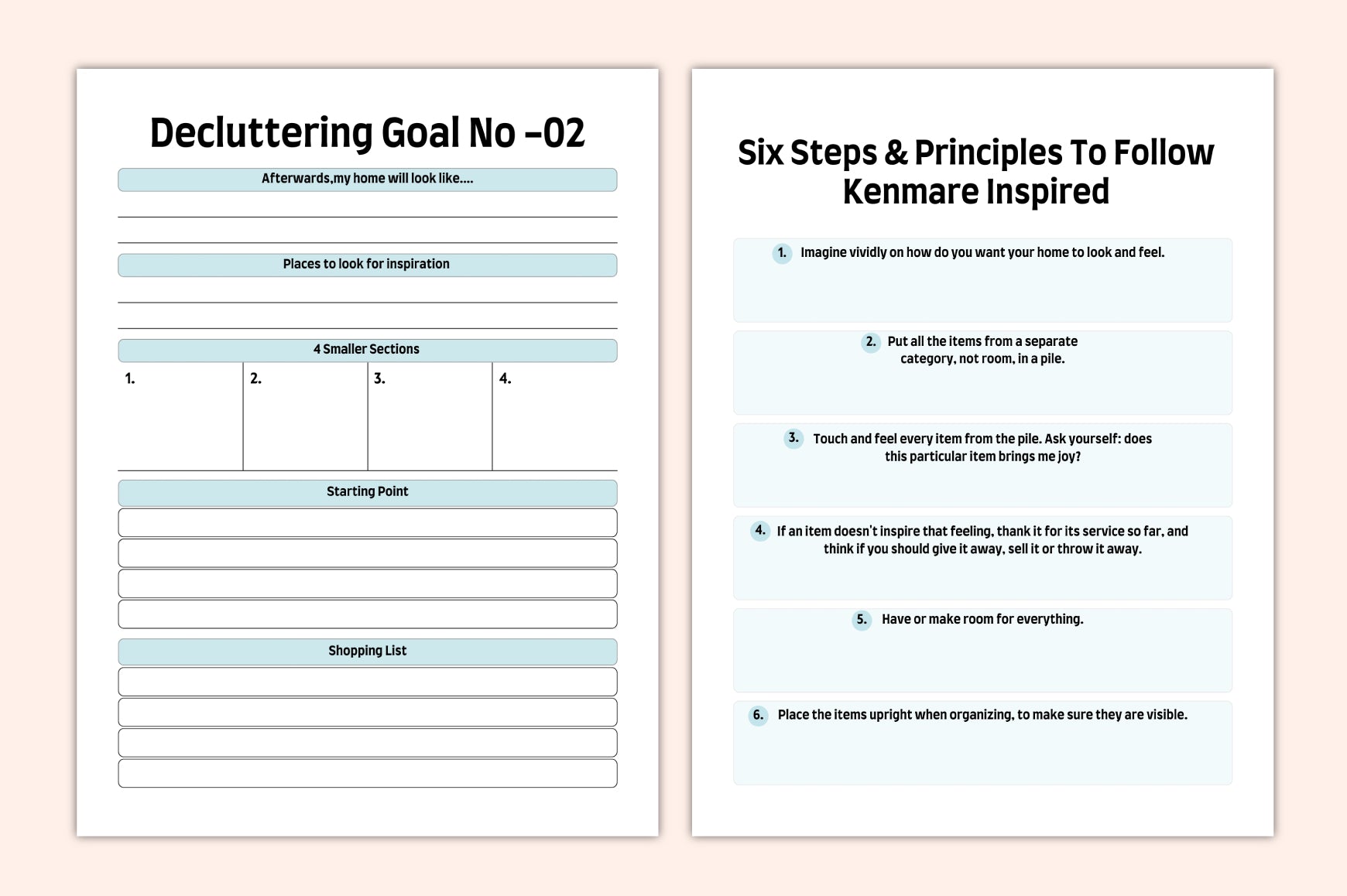 Decluttering Cleaning Planner Guide
