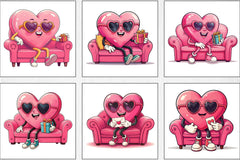Valentine Heart Character Clipart Bundle - CraftNest - Digital Crafting and Art