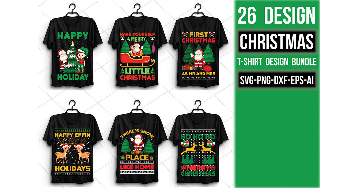Christmas T Shirt 20 Bundle 3 - CraftNest - Digital Crafting and Art