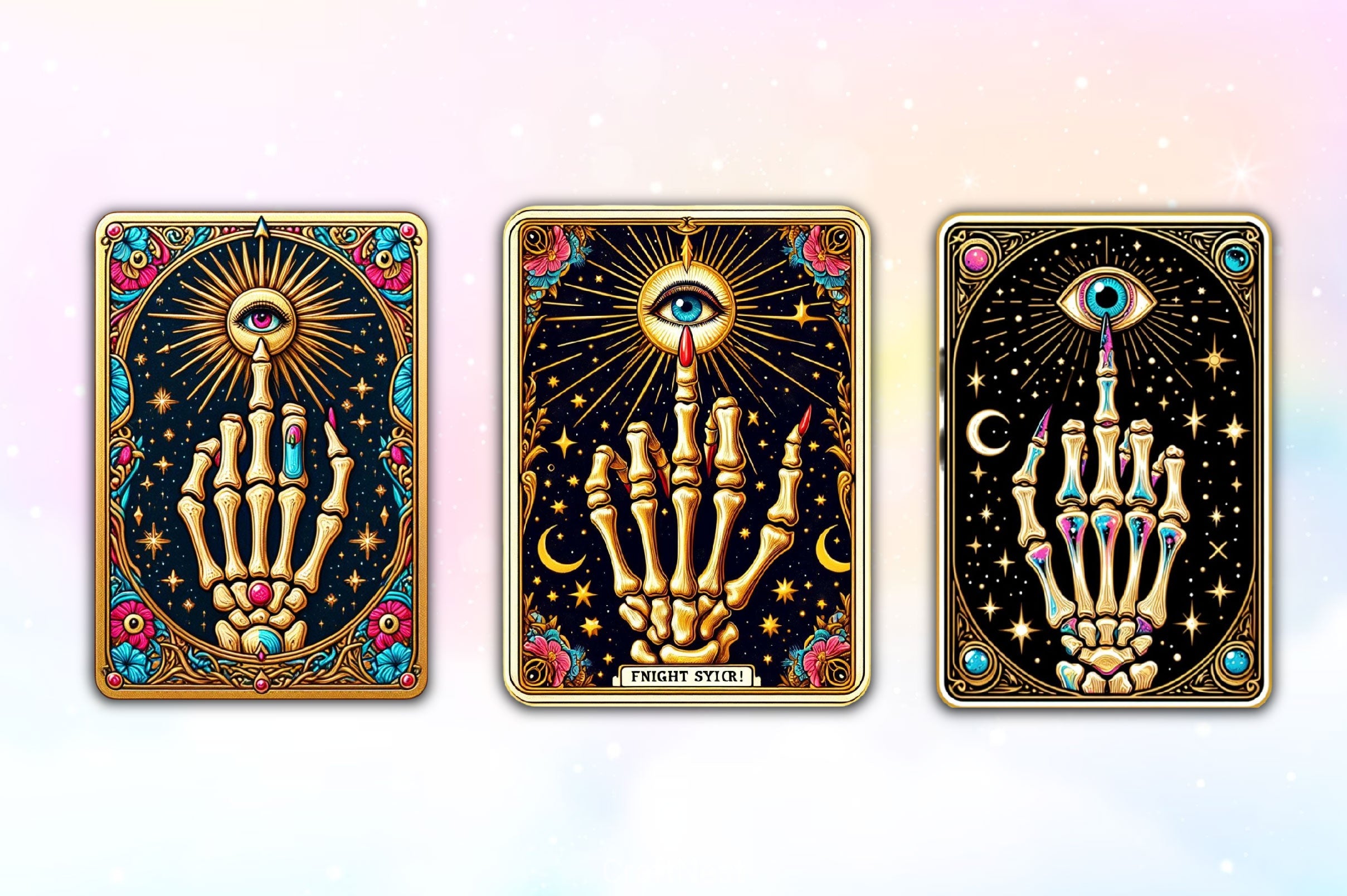 Funny Tarot Card With Skeleton Finger Clipart Bundle - CraftNest - Digital Crafting and Art