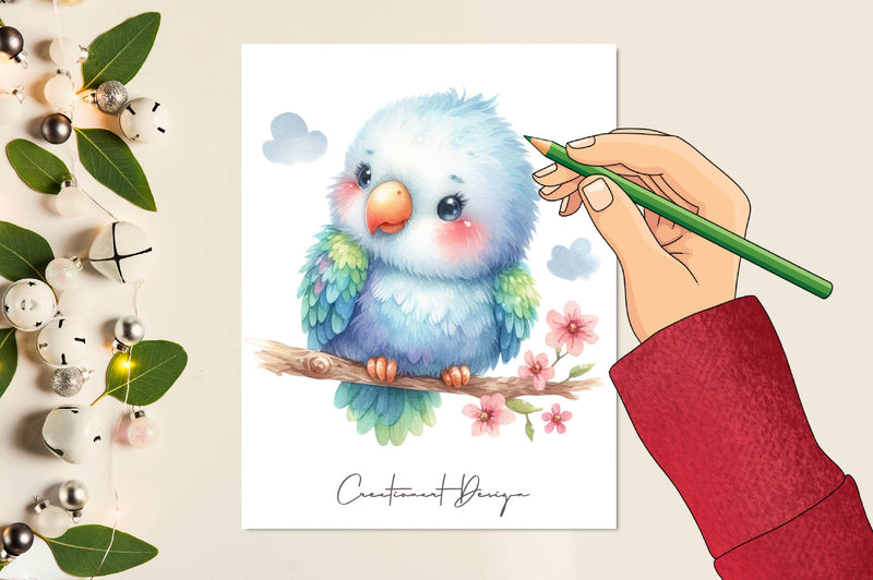 Parrot Art Nursery Clipart Bundle - CraftNest - Digital Crafting and Art