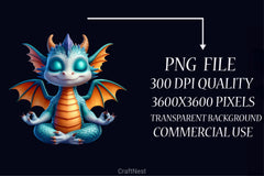 Yoga Dragon Clipart Bundle - CraftNest - Digital Crafting and Art