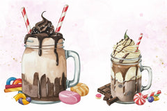 Chocolate Milkshake Clipart Bundle - CraftNest - Digital Crafting and Art