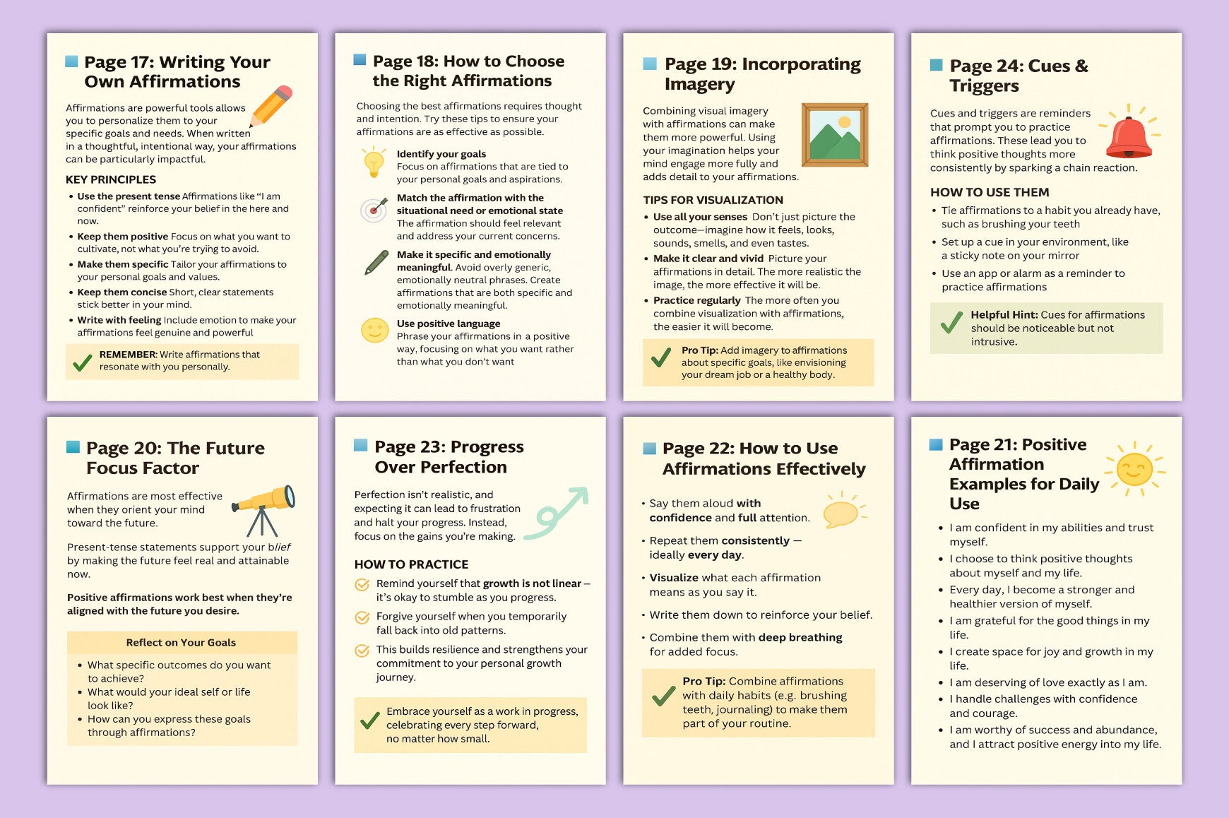 The Daily Affirmation Handbook Planner