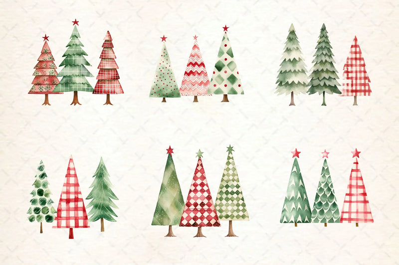 Christmas Tree Clipart Bundle 15 - CraftNest - Digital Crafting and Art