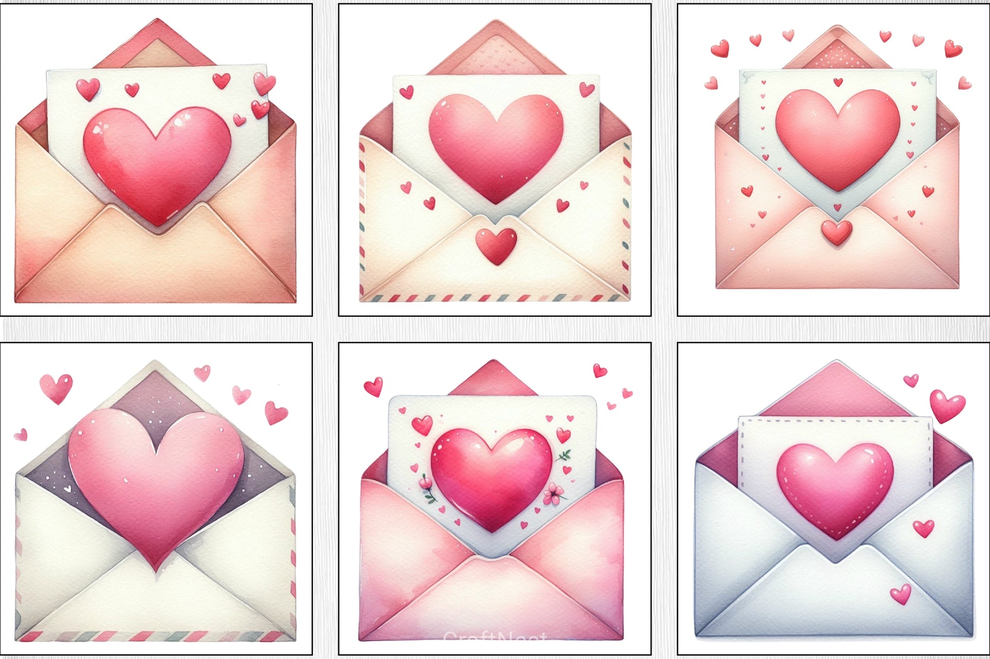 Valentine Envelopes Clipart Bundle - CraftNest - Digital Crafting and Art