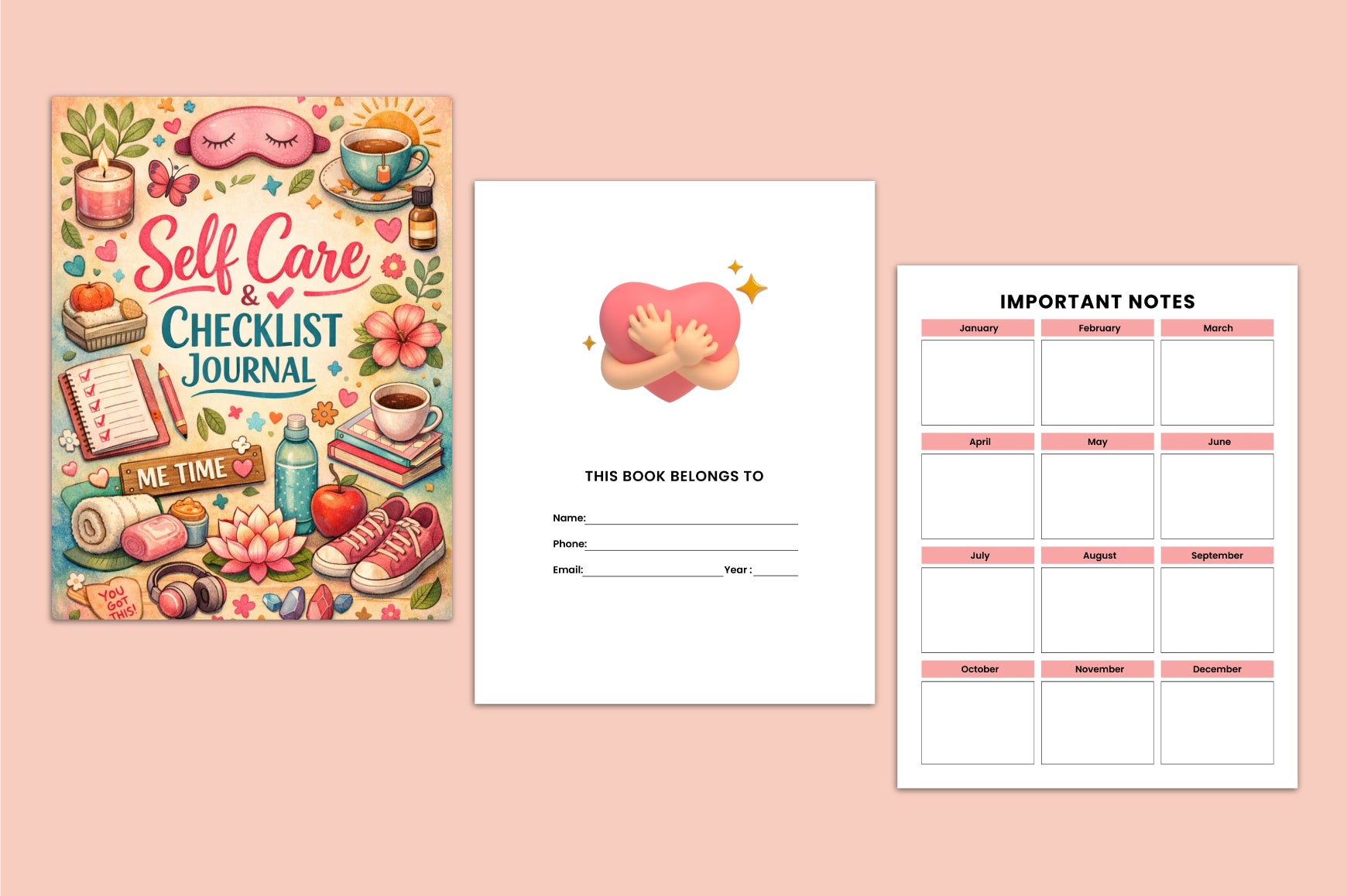 Self Care Checklist Journal