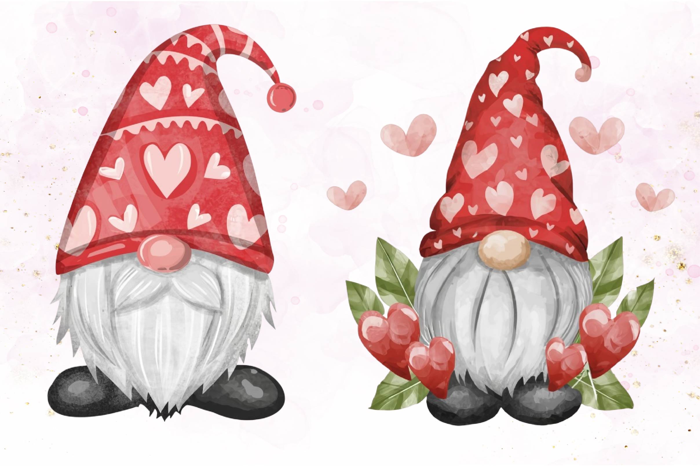 Cute Gnomes Valentine's Day Clipart Bundle - CraftNest - Digital Crafting and Art