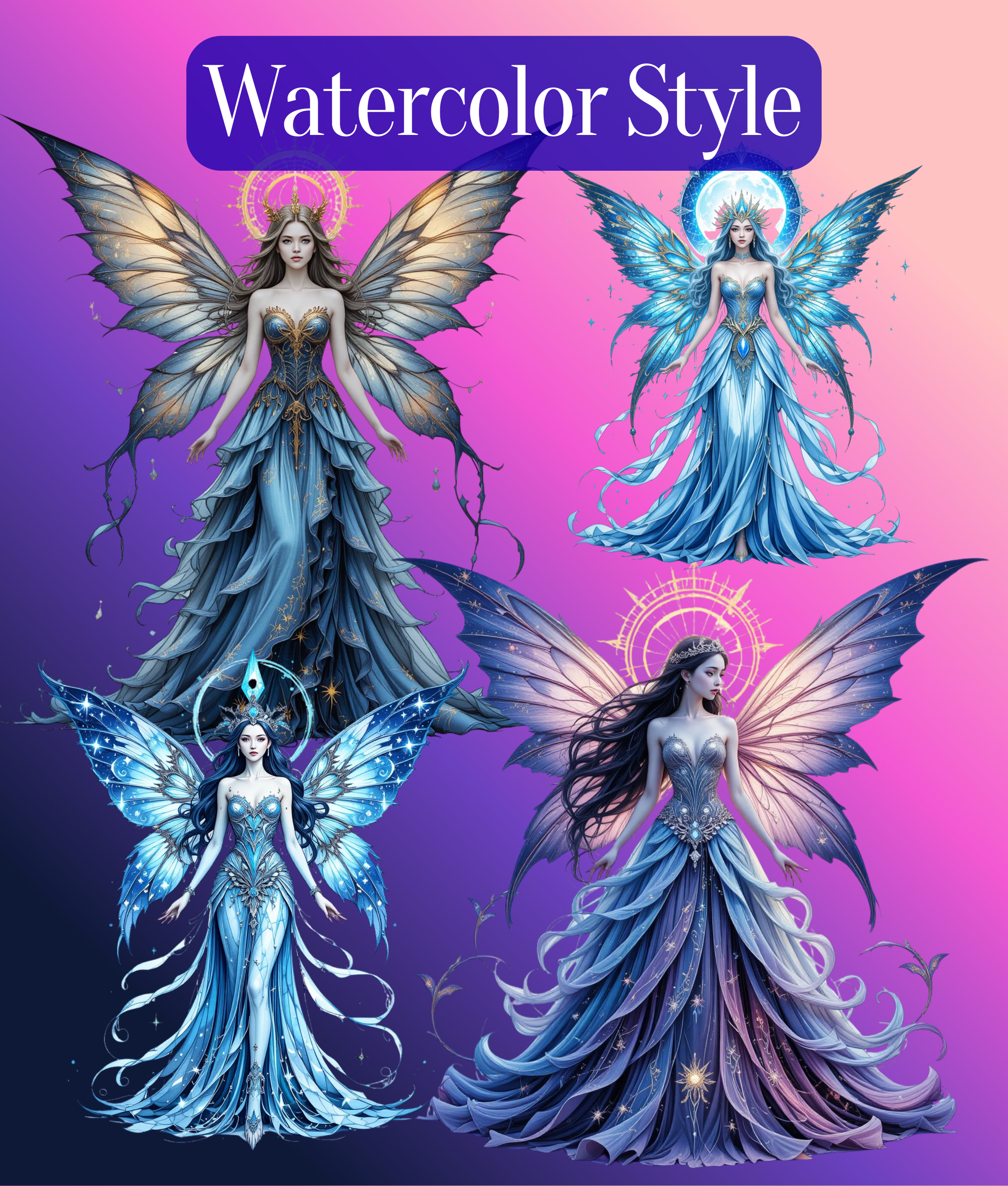 Celestial Fairy Clipart Bundle