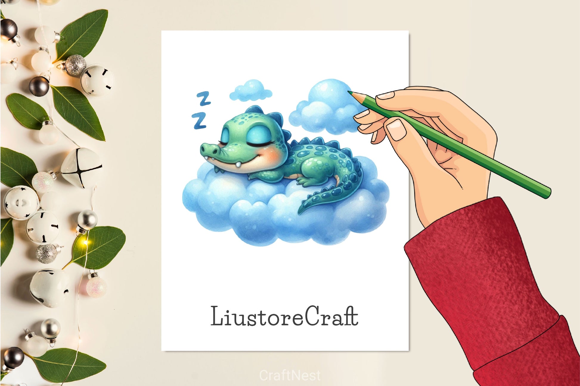 Blue Baby Animals Sleeping Clipart Bundle - CraftNest - Digital Crafting and Art