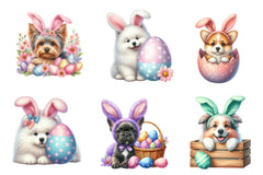 Easter Bunny Costume Peeking Dog Clipart Bundle - CraftNest - Digital Crafting and Art