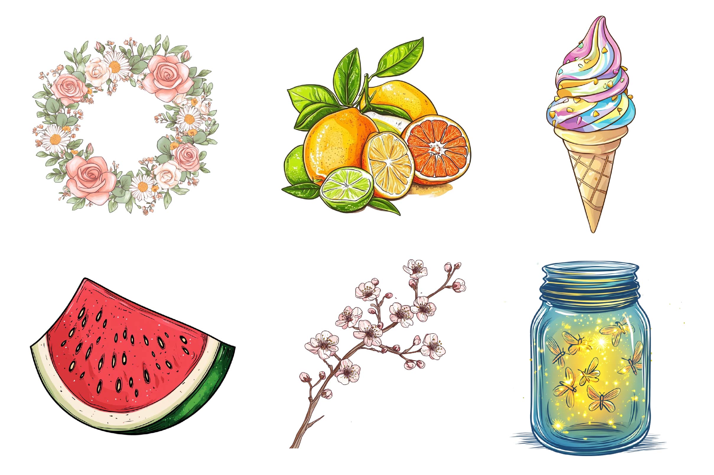 Spring & Summer Collection Clipart Bundle - CraftNest - Digital Crafting and Art