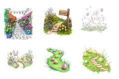 Spring Easter Path Clipart Bundle - CraftNest - Digital Crafting and Art