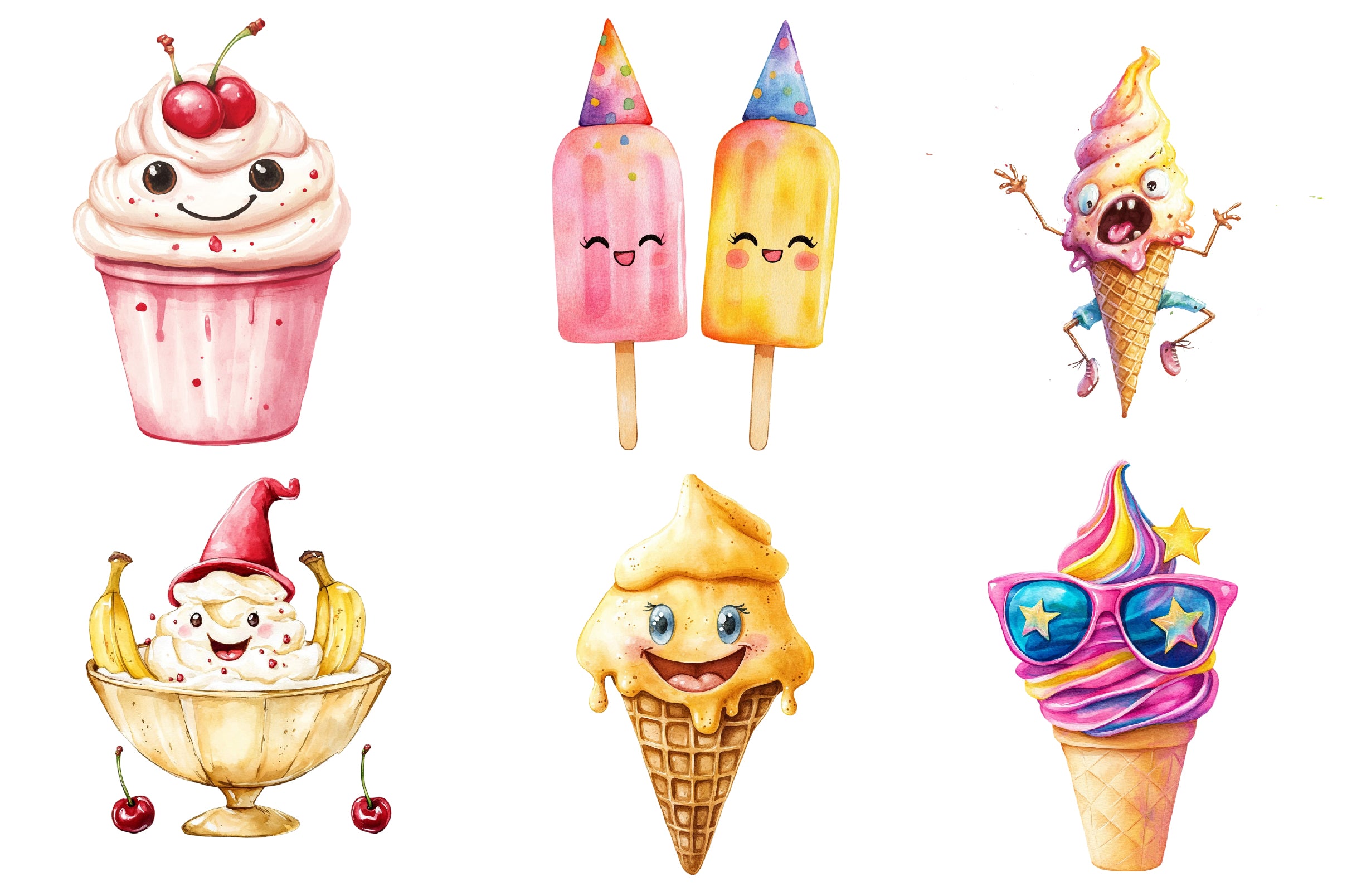 Ice Cream Fun Collection Clipart Bundle - CraftNest - Digital Crafting and Art