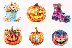 Groovy 70s Halloween Clipart Bundle - CraftNest - Digital Crafting and Art
