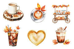 Fall Coffee Clipart Bundle - CraftNest - Digital Crafting and Art