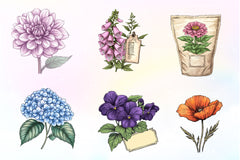 Vintage Flowers Seed Packet Clipart Bundle - CraftNest - Digital Crafting and Art