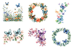 Spring Butterfly Border Clipart Bundle - CraftNest - Digital Crafting and Art