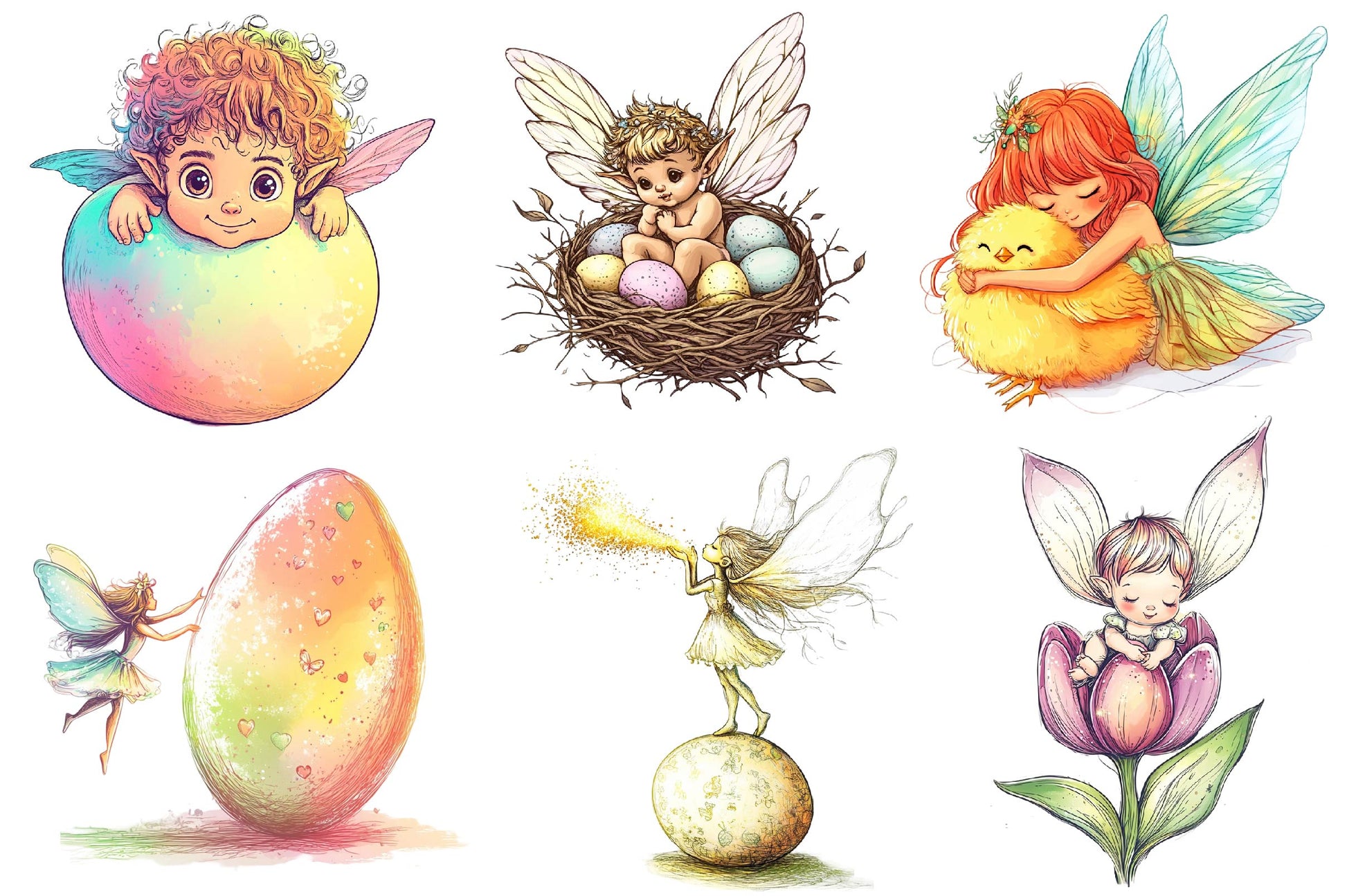 Easter Fairy Clipart Bundle - CraftNest - Digital Crafting and Art
