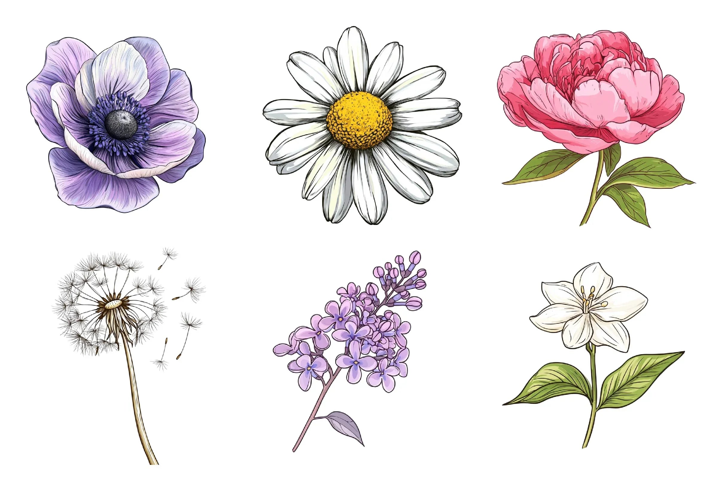Spring Bloom Flower Clipart Bundle - CraftNest - Digital Crafting and Art