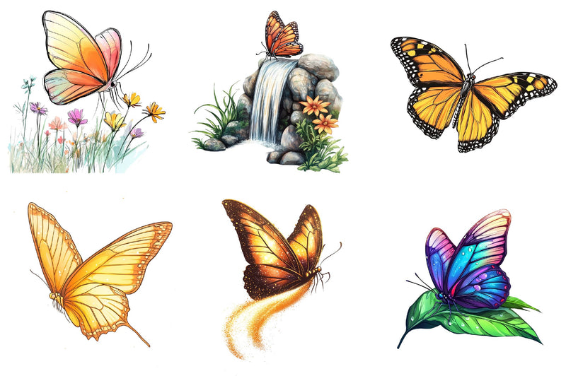 Summer Butterfly Clipart Bundle 2 - CraftNest - Digital Crafting and Art