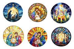 Round Stained Glass Nativity Clipart Bundle - CraftNest - Digital Crafting and Art