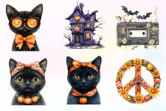 Cute Retro Halloween Clipart Bundle - CraftNest - Digital Crafting and Art