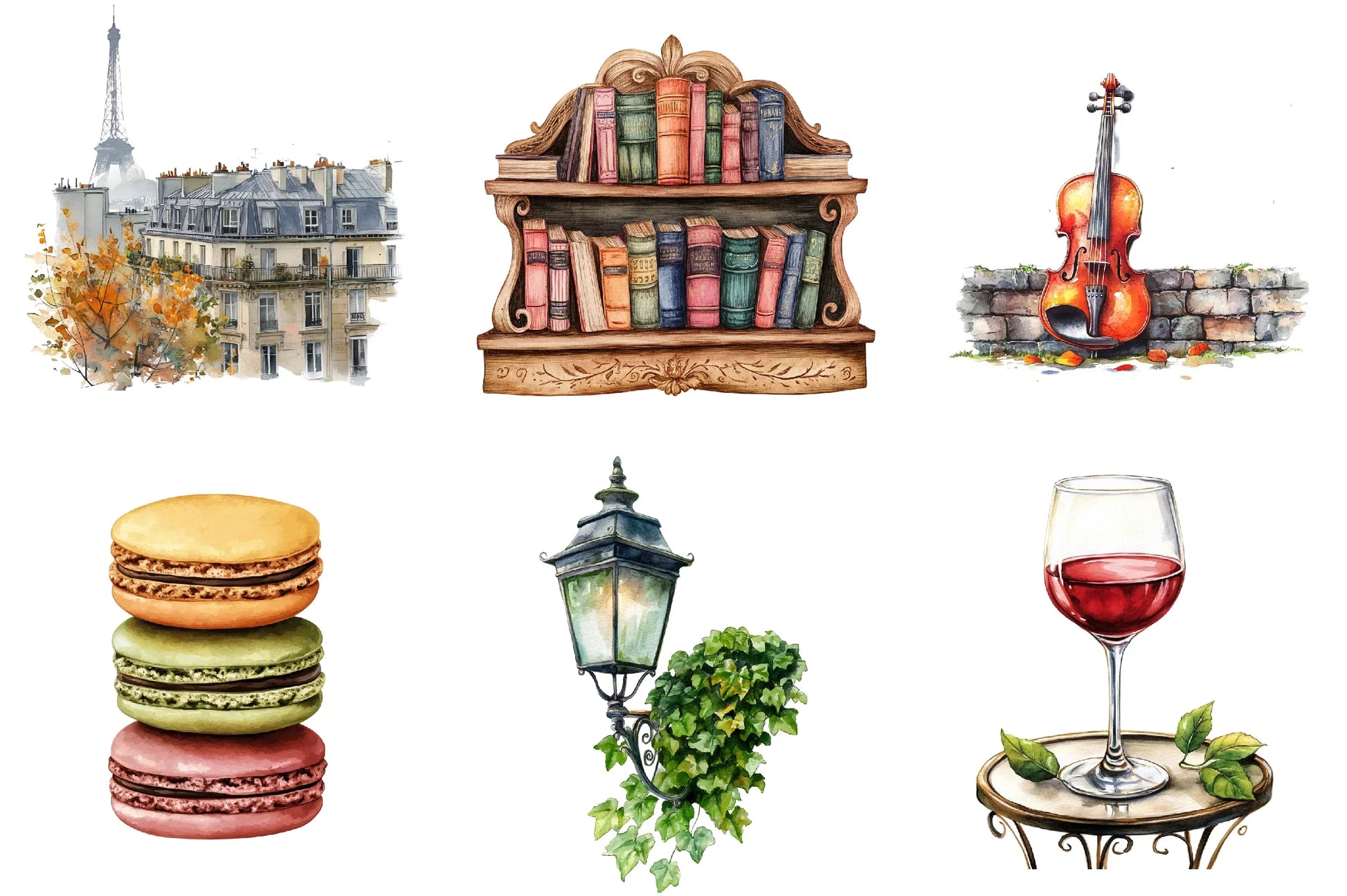 Antique Parisian Fall Clipart Bundle - CraftNest - Digital Crafting and Art