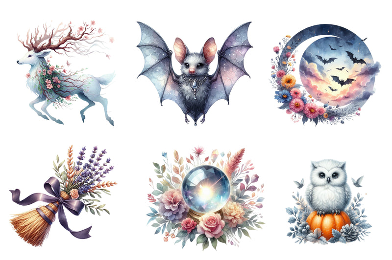 Beautiful Halloween Clipart Bundle - CraftNest - Digital Crafting and Art