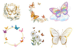 Spring Butterfly Border Clipart Bundle 1 - CraftNest - Digital Crafting and Art