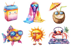 Funny Summer Beach Clipart Bundle - CraftNest - Digital Crafting and Art