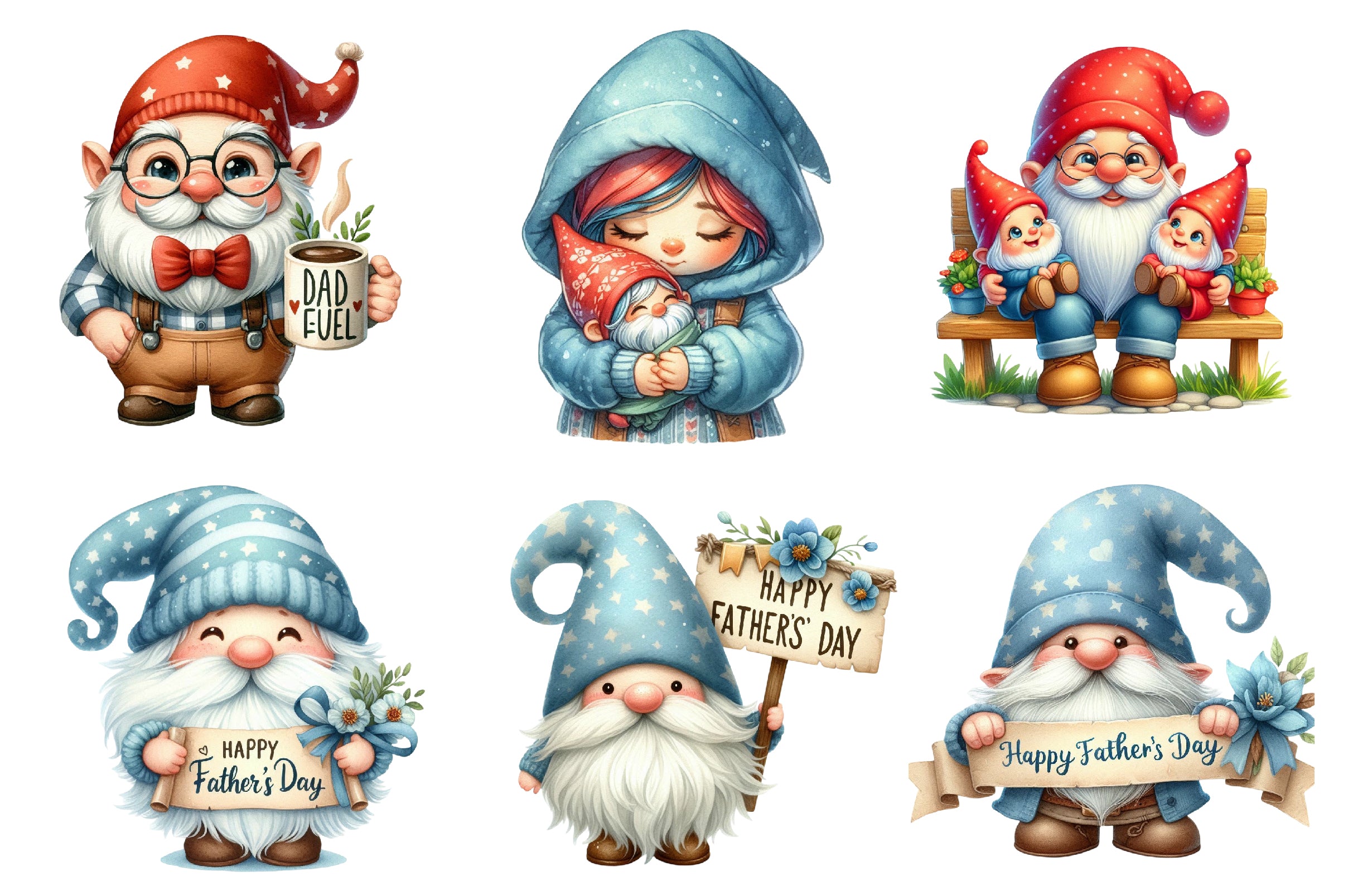 Fathers Day Gnome Clipart Bundle - CraftNest - Digital Crafting and Art