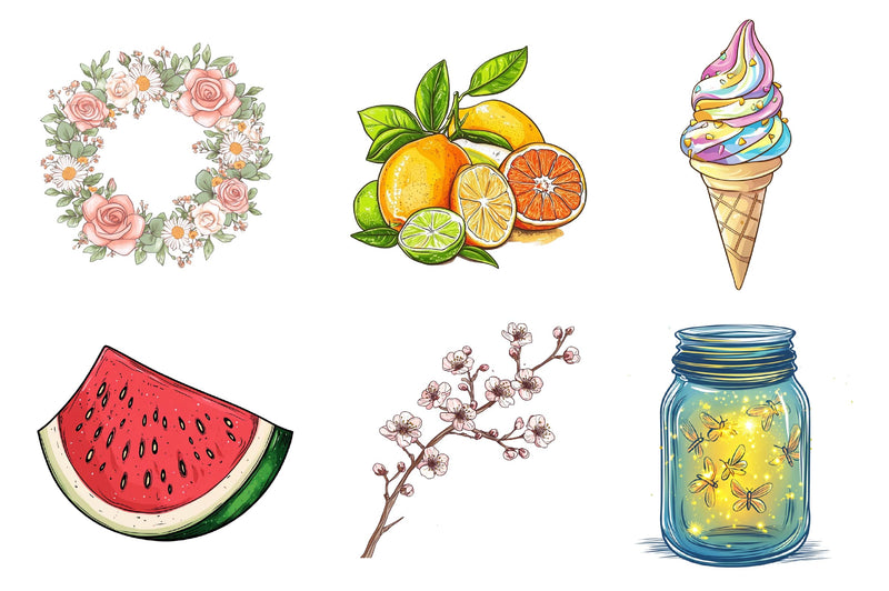 Spring & Summer Collection Clipart Bundle - CraftNest - Digital Crafting and Art