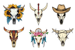 Western Cow Skull Clipart Bundle - CraftNest - Digital Crafting and Art