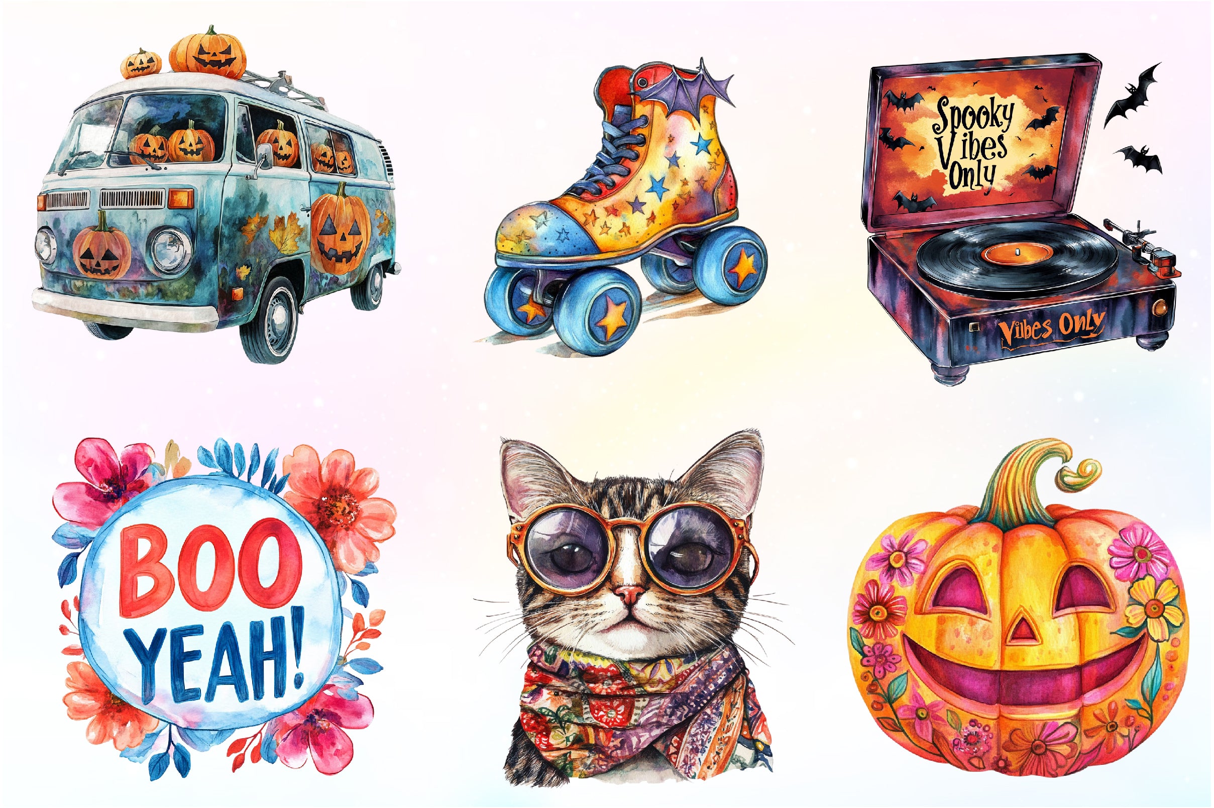 Groovy Halloween Day Clipart Bundle - CraftNest - Digital Crafting and Art