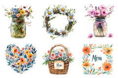 Rustic Mothers Day Clipart Bundle - CraftNest - Digital Crafting and Art