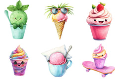 Ice Cream Fun Collection Clipart Bundle - CraftNest - Digital Crafting and Art