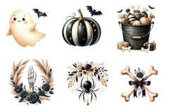 Beige & Black Halloween Clipart Bundle - CraftNest - Digital Crafting and Art