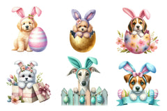 Easter Bunny Costume Peeking Dog Clipart Bundle - CraftNest - Digital Crafting and Art